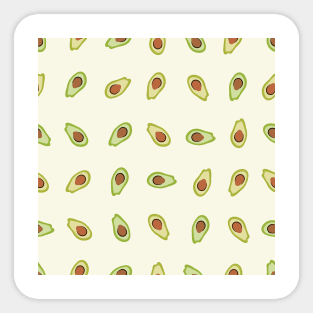 Avocado with nature colors Sticker